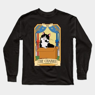 the chariot Funny Cat tarot card Long Sleeve T-Shirt